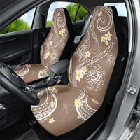 Polynesia Tribal Car Seat Cover Mocha Plumeria Tentacles