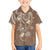 Polynesia Tribal Family Matching Summer Maxi Dress and Hawaiian Shirt Mocha Plumeria Tentacles