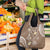 Polynesia Tribal Grocery Bag Mocha Plumeria Tentacles