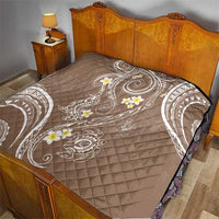 Polynesia Tribal Quilt Mocha Plumeria Tentacles