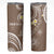 Polynesia Tribal Skinny Tumbler Mocha Plumeria Tentacles