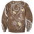 Polynesia Tribal Sweatshirt Mocha Plumeria Tentacles