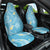 Polynesia Tribal Car Seat Cover Turquoise Plumeria Tentacles