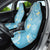 Polynesia Tribal Car Seat Cover Turquoise Plumeria Tentacles