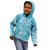 Polynesia Tribal Kid Hoodie Turquoise Plumeria Tentacles