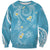 Polynesia Tribal Sweatshirt Turquoise Plumeria Tentacles