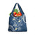 Polynesia Tribal Grocery Bag Deep Blue Plumeria Tentacles