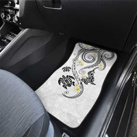 Polynesia Tribal Car Mats White Plumeria Tentacles