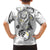 Polynesia Tribal Family Matching Summer Maxi Dress and Hawaiian Shirt White Plumeria Tentacles