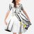 Polynesia Tribal Family Matching Summer Maxi Dress and Hawaiian Shirt White Plumeria Tentacles