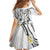 Polynesia Tribal Family Matching Summer Maxi Dress and Hawaiian Shirt White Plumeria Tentacles