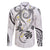 Polynesia Tribal Family Matching Summer Maxi Dress and Hawaiian Shirt White Plumeria Tentacles