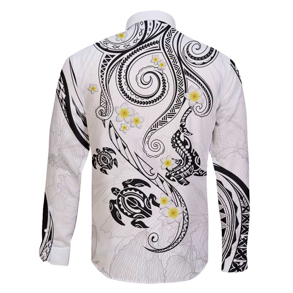 Polynesia Tribal Family Matching Tank Maxi Dress and Hawaiian Shirt White Plumeria Tentacles LT7 - Polynesian Pride