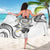 Polynesia Tribal Sarong White Plumeria Tentacles