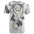 Polynesia Tribal T Shirt White Plumeria Tentacles