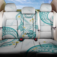 Polynesia Tribal Back Car Seat Cover Teal Plumeria Tentacles