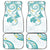 Polynesia Tribal Car Mats Teal Plumeria Tentacles