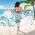 Polynesia Tribal Sarong Teal Plumeria Tentacles