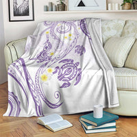 Polynesia Tribal Blanket Lilac Plumeria Tentacles