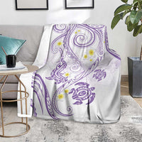 Polynesia Tribal Blanket Lilac Plumeria Tentacles