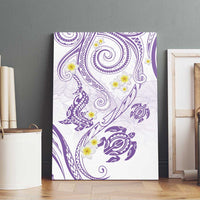 Polynesia Tribal Canvas Wall Art Lilac Plumeria Tentacles