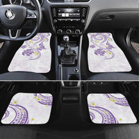 Polynesia Tribal Car Mats Lilac Plumeria Tentacles