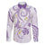 Polynesia Tribal Family Matching Summer Maxi Dress and Hawaiian Shirt Lilac Plumeria Tentacles
