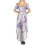 Polynesia Tribal Family Matching Summer Maxi Dress and Hawaiian Shirt Lilac Plumeria Tentacles