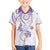 Polynesia Tribal Family Matching Summer Maxi Dress and Hawaiian Shirt Lilac Plumeria Tentacles