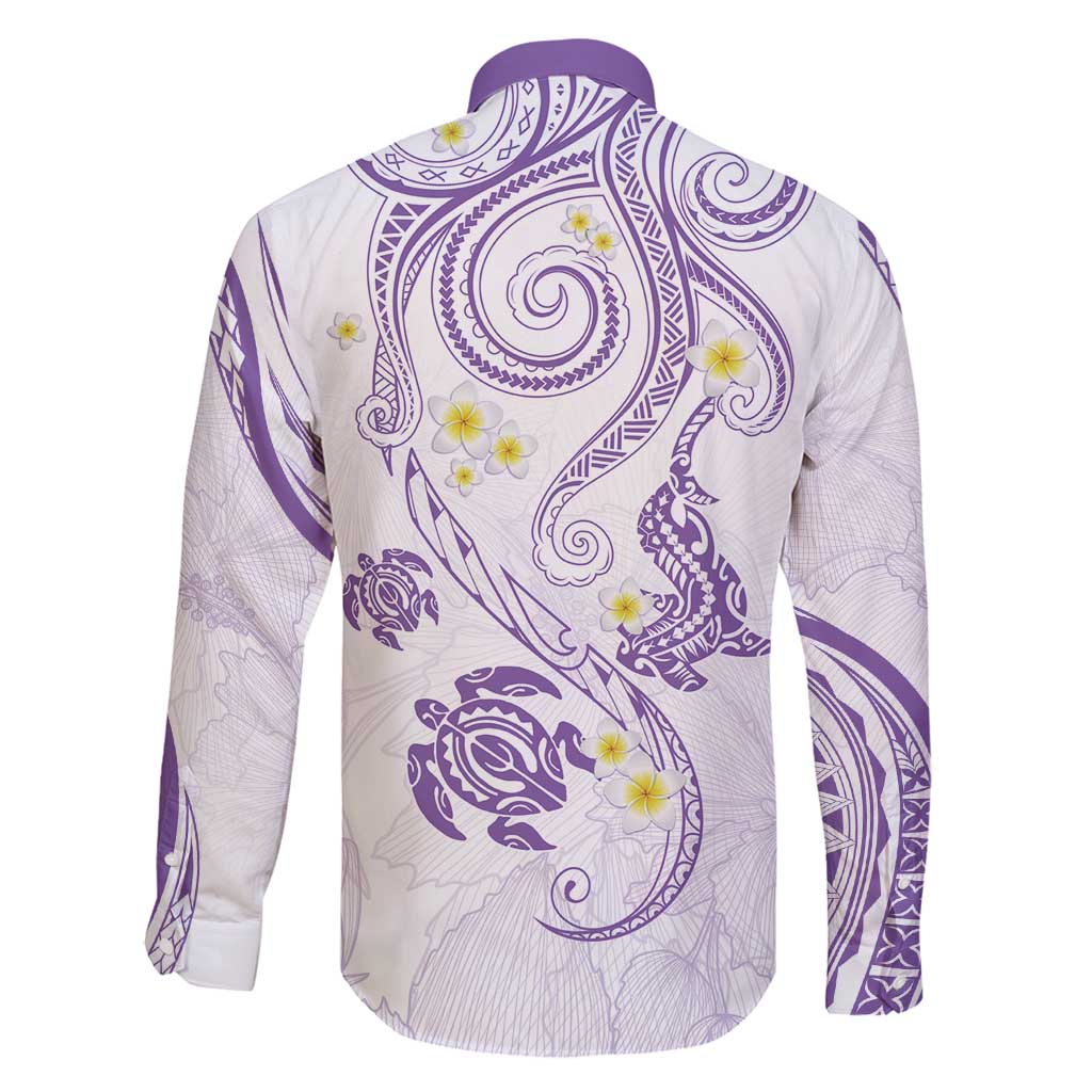 Polynesia Tribal Family Matching Tank Maxi Dress and Hawaiian Shirt Lilac Plumeria Tentacles