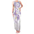 Polynesia Tribal Family Matching Tank Maxi Dress and Hawaiian Shirt Lilac Plumeria Tentacles