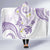 Polynesia Tribal Hooded Blanket Lilac Plumeria Tentacles