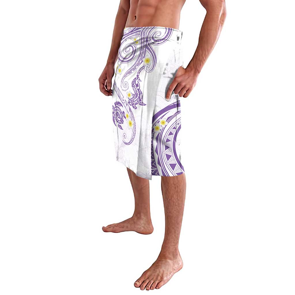 Polynesia Tribal Lavalava Lilac Plumeria Tentacles
