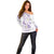 Polynesia Tribal Off Shoulder Sweater Lilac Plumeria Tentacles