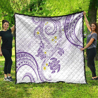 Polynesia Tribal Quilt Lilac Plumeria Tentacles