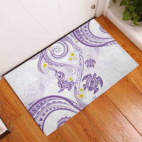 Polynesia Tribal Rubber Doormat Lilac Plumeria Tentacles LT7 - Polynesian Pride