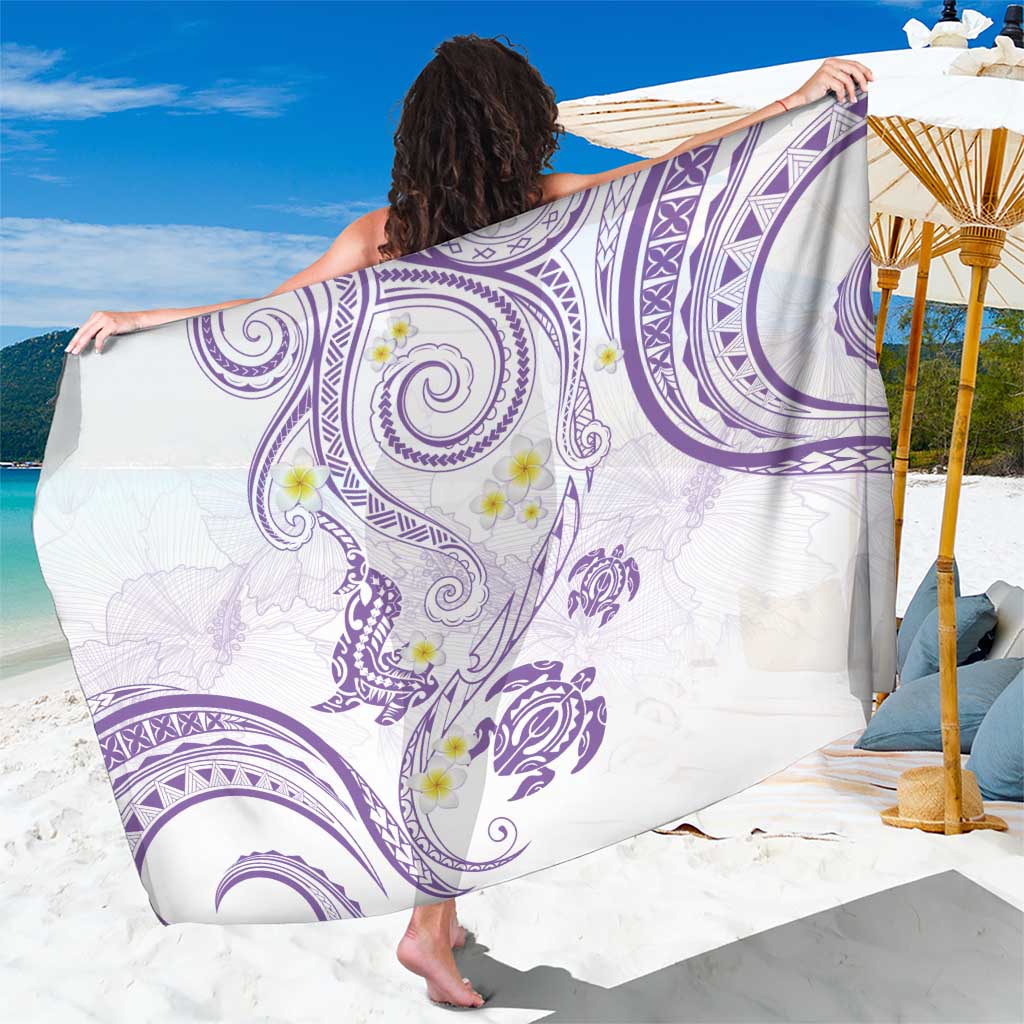 Polynesia Tribal Sarong Lilac Plumeria Tentacles LT7 One Size 44 x 66 inches Lilac - Polynesian Pride