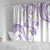 Polynesia Tribal Shower Curtain Lilac Plumeria Tentacles