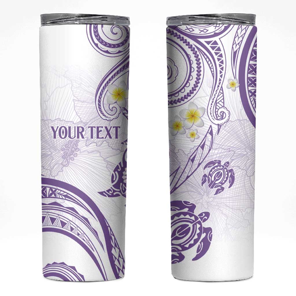 Polynesia Tribal Skinny Tumbler Lilac Plumeria Tentacles