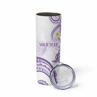 Polynesia Tribal Skinny Tumbler Lilac Plumeria Tentacles
