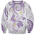 Polynesia Tribal Sweatshirt Lilac Plumeria Tentacles