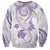 Polynesia Tribal Sweatshirt Lilac Plumeria Tentacles