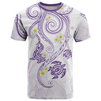 Polynesia Tribal T Shirt Lilac Plumeria Tentacles