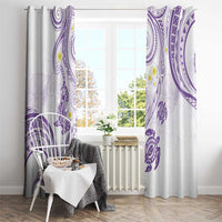 Polynesia Tribal Window Curtain Lilac Plumeria Tentacles