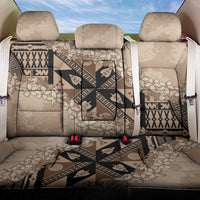 Bula Fiji Plumeria Tagimoucia Salusalu Beige Back Car Seat Cover Kaiviti Masi - Polynesian Pride