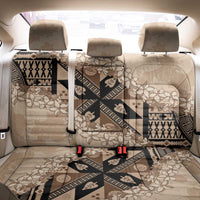 Bula Fiji Plumeria Tagimoucia Salusalu Beige Back Car Seat Cover Kaiviti Masi - Polynesian Pride