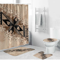 Bula Fiji Plumeria Tagimoucia Salusalu Beige Bathroom Set Kaiviti Masi - Polynesian Pride