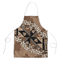 Bula Fiji Plumeria Tagimoucia Salusalu Mocha Apron Kaiviti Masi - Polynesian Pride