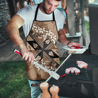 Bula Fiji Plumeria Tagimoucia Salusalu Mocha Apron Kaiviti Masi - Polynesian Pride