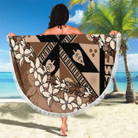 Bula Fiji Plumeria Tagimoucia Salusalu Mocha Beach Blanket Kaiviti Masi - Polynesian Pride